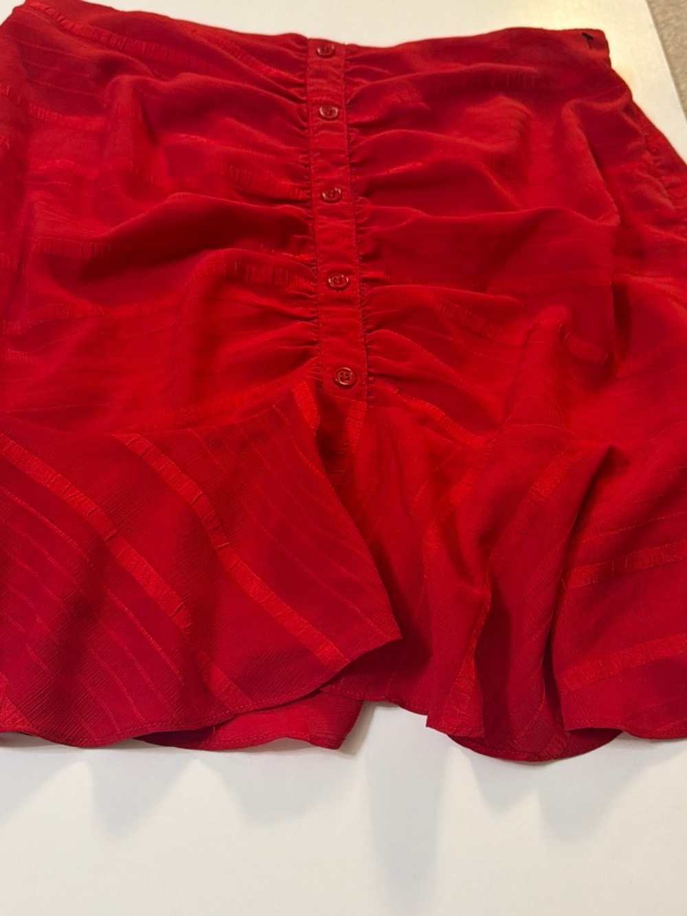 Urban Outfitters Red Mini Skirt with Button Trim